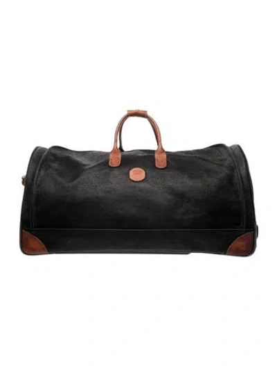 Pre-owned Bric's Embossed Leather Luggage In Black/brown