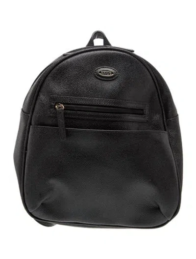 Pre-owned Bric's Leather Backpack In Black