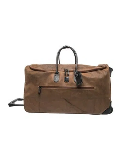 Pre-owned Bric's Leather Backpack In Brown