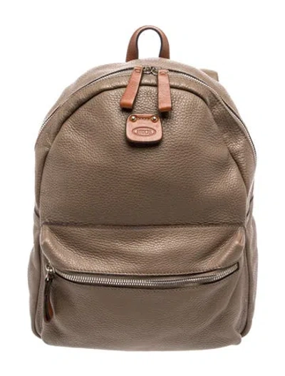 Pre-owned Bric's Leather Backpack In Brown