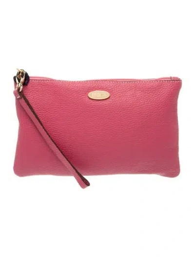 Pre-owned Bric's Leather Clutch In Pink