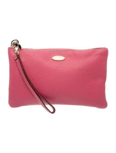 Pre-owned Bric's Leather Clutch In Pink