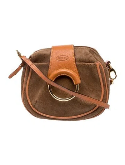 Pre-owned Bric's Leather Crossbody Bag In Brown