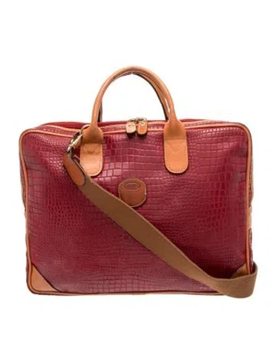 Pre-owned Bric's Leather Top Handle Bag In Multi
