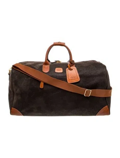 Pre-owned Bric's Leather Weekender Bag In Brown
