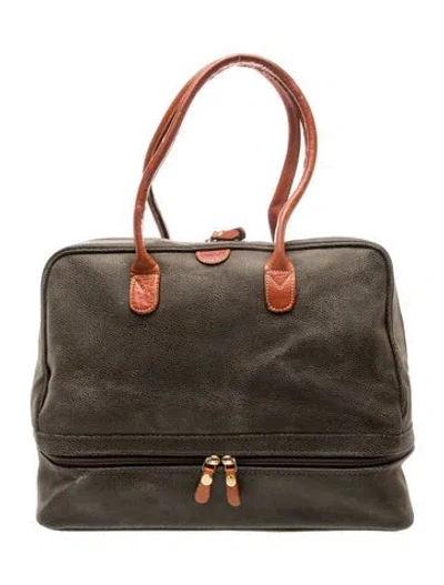 Pre-owned Bric's Leather Weekender Bag In Brown