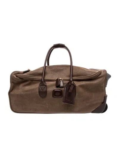 Pre-owned Bric's Leather Weekender Bag In Multi