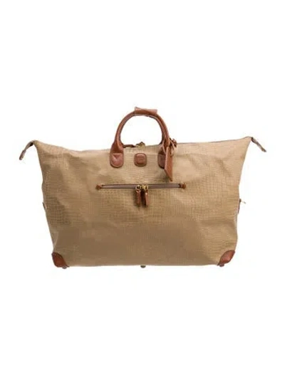 Pre-owned Bric's Leather Weekender Bag In Neutral