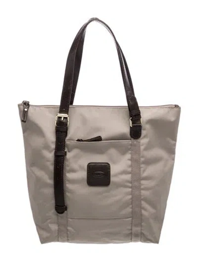 Pre-owned Bric's Nylon Top Handle Bag In Grey