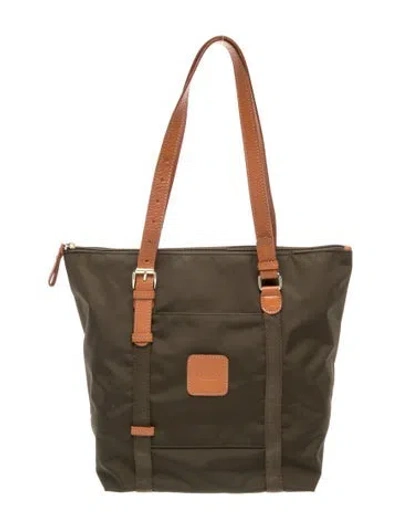 Pre-owned Bric's Nylon Tote In Green
