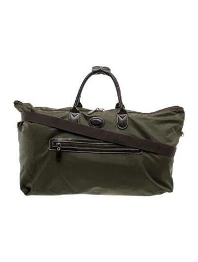 Pre-owned Bric's Nylon Weekender Bag In Green
