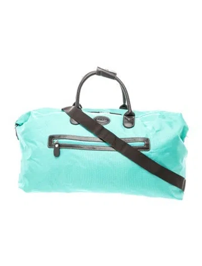 Pre-owned Bric's Nylon Weekender Bag In Green