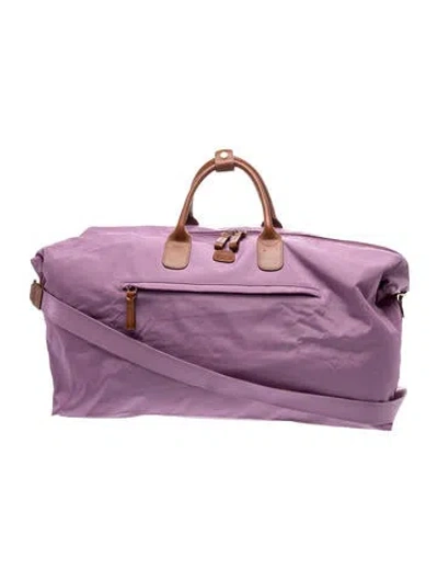 Pre-owned Bric's Nylon Weekender Bag In Purple
