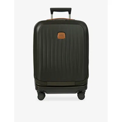 Bric's Olive Taormina Ultra-light Cabin Suitcase With Pocket 55cm In Green