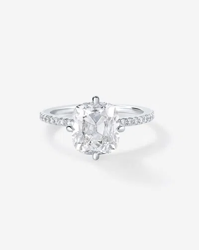 Bridal 2.08 Ct. Old Mine Natural Diamond In Whisper Thin® Pavé Hidden Halo Engagement Ring