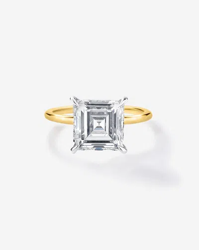 Bridal 3.05 Ct. Asscher Natural Diamond In Whisper Thin® Engagement Ring