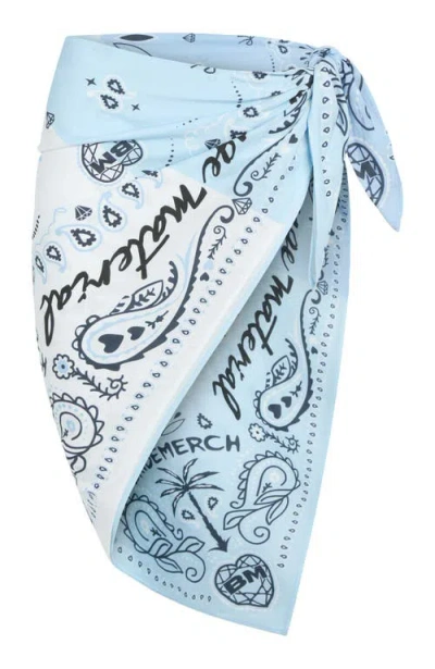 Bridemerch Bandana Cotton Sarong In Blue