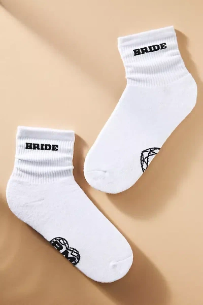 Bridemerch Bride Crew Socks In White