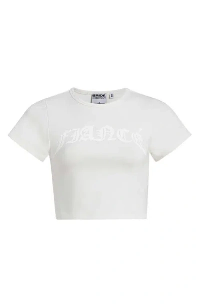 Bridemerch Fiance Baby Tee In White