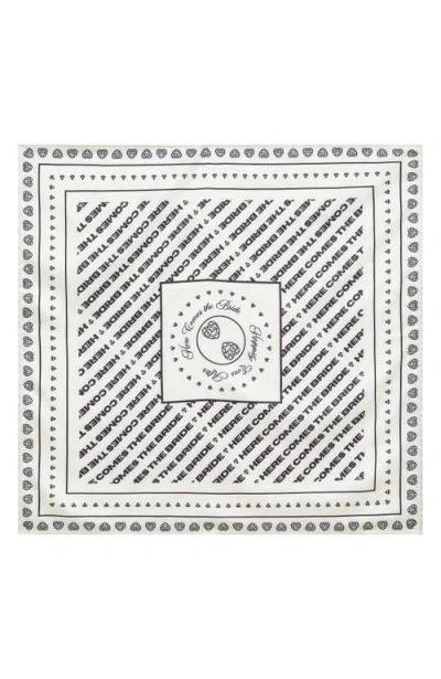 Bridemerch Here Comes The Bride Scarf In Multi