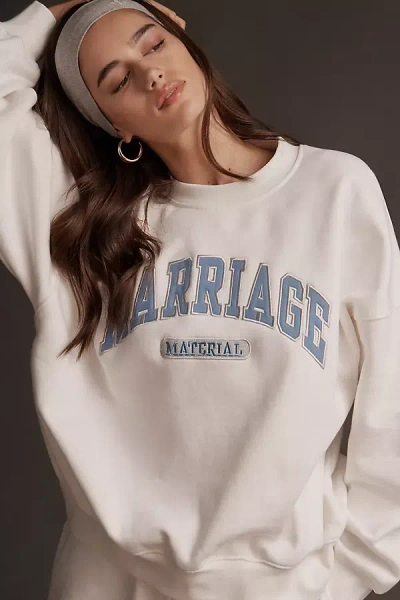 Bridemerch Heritage Crew-neck Sweatshirt In White