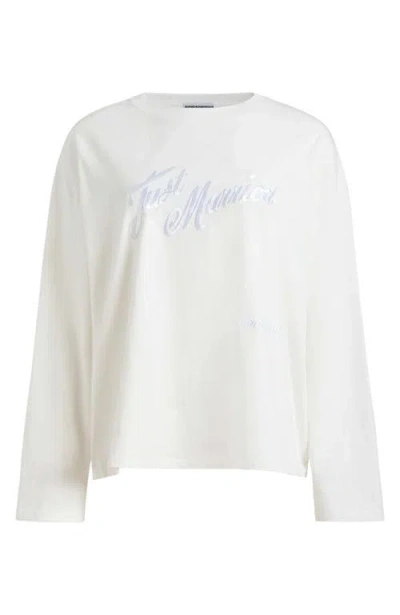 Bridemerch Just Married Long Sleeve In White