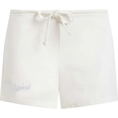 Bridemerch Just Married Shorts In White