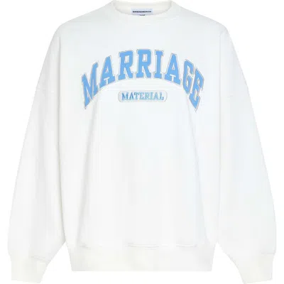 Bridemerch Marriage Material Heritage Crew In White