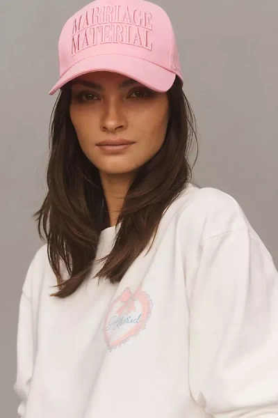 Bridemerch Marriage Material Trucker Hat In Pink