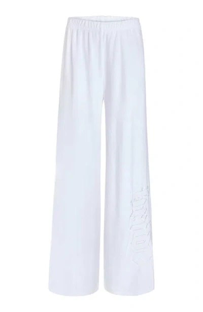 Bridemerch Terry Bride Wide Leg In White