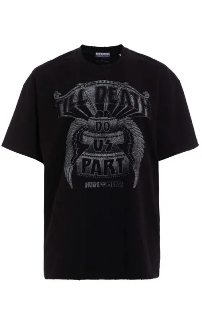 Bridemerch Till Death Do Us Part Tee In Black