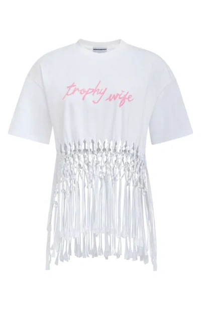 Bridemerch Trophy Wife Beach Tee In White