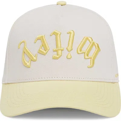 Bridemerch Wifey Gothic Trucker Hat In Yellow