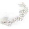 Brides And Hairpins Brides & Hairpins Abrielle Pearl & Crystal Halo Comb In Silver