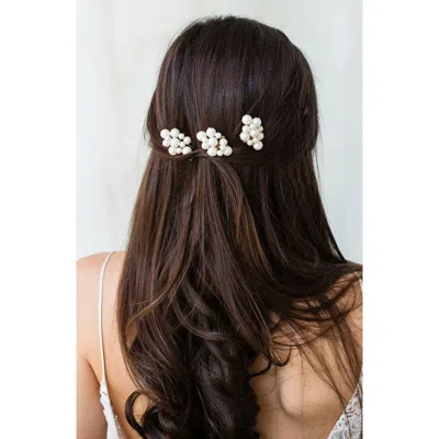 Brides And Hairpins Brides & Hairpins Ataya Comb Set Of 3 In Gold