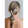 Brides And Hairpins Brides & Hairpins Ataya Comb Set Of 3 In Gold In Silver