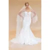 Brides And Hairpins Brides & Hairpins Baylin Imitation Pearl Floor Length Chapel Veil In Ivory