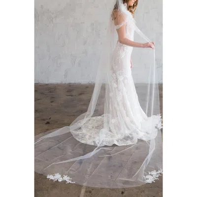 Brides And Hairpins Brides & Hairpins Clarice Scattered Lace Edge Cathedral Veil In White
