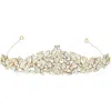 Brides And Hairpins Brides & Hairpins Elizabeth Crystal Crown In Gold