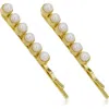 Brides And Hairpins Brides & Hairpins Iva Set Of 2 Imitation Pearl Bobby Pins In Gold