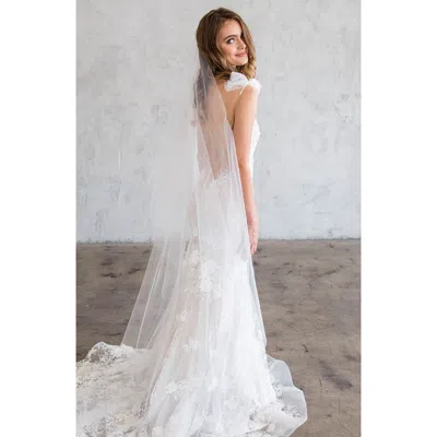 Brides And Hairpins Brides & Hairpins Pacal Double Layer Floor Length Veil In Ivory