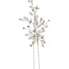Brides And Hairpins Brides & Hairpins Sabra Freshwater Pearl & Crystal Hair Pin In Silver