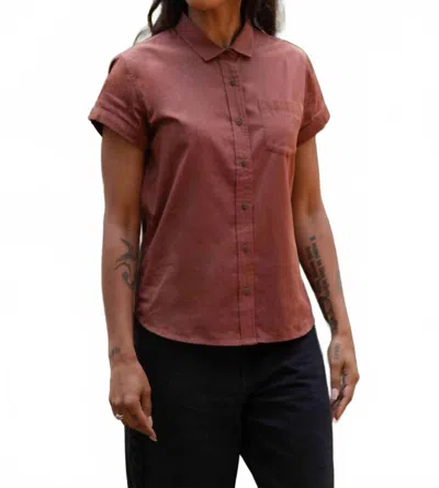 Bridge & Burn Bea Shirt In Copper In Burgundy