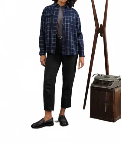 Bridge & Burn Bird Long Sleeve Shirt In Moonrise/windowpane In Multi