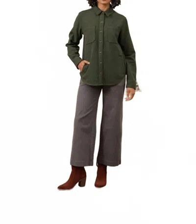 Bridge & Burn Dawson Overshirt In Dark Sage In Green