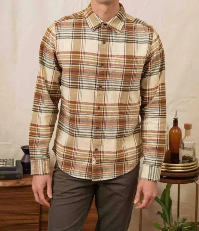 Bridge & Burn Larson Classic Fit Button-up Shirt In Latte Plaid In Brown
