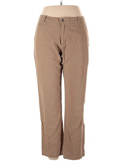 Pre-owned Bridge & Burn Linen Pants In Brown