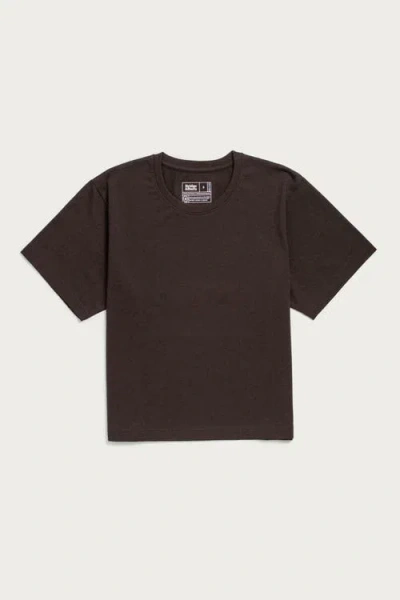 Bridge & Burn Recycled Boxy Tee In Brown