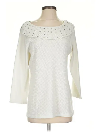 Pre-owned Briggs 3/4 Sleeve Blouse In White