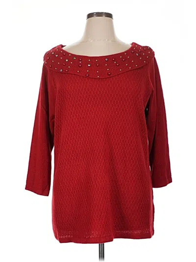 Pre-owned Briggs 3/4 Sleeve T-shirt In Red